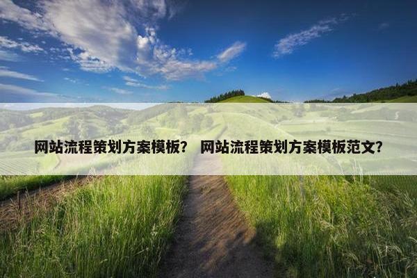 网站流程策划方案模板？ 网站流程策划方案模板范文？