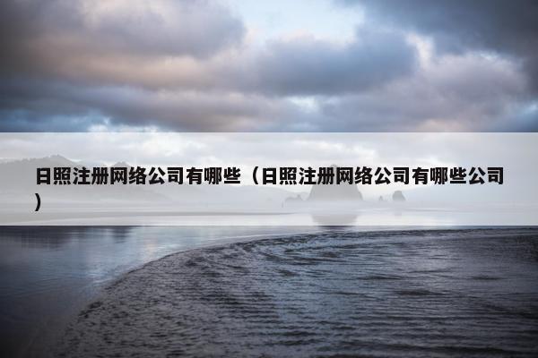 日照注册网络公司有哪些（日照注册网络公司有哪些公司）
