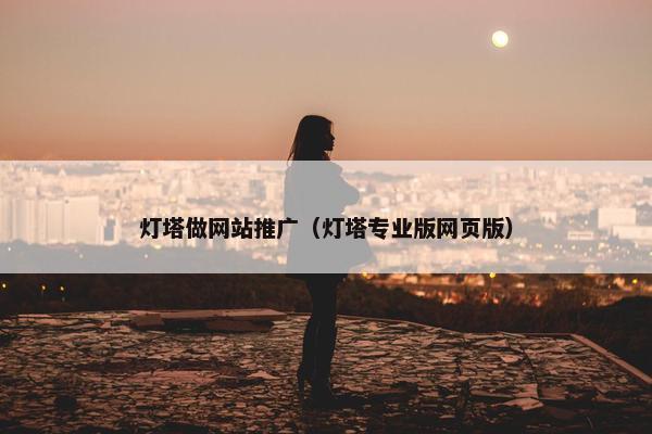 灯塔做网站推广（灯塔专业版网页版）