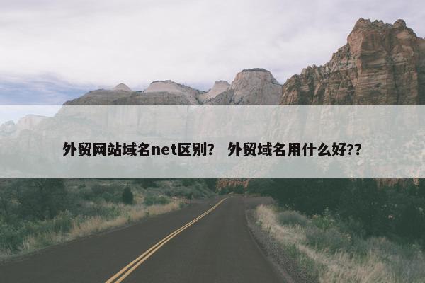 外贸网站域名net区别？ 外贸域名用什么好?？