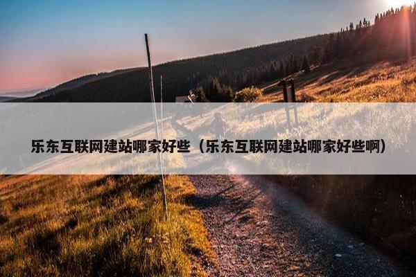 乐东互联网建站哪家好些（乐东互联网建站哪家好些啊）