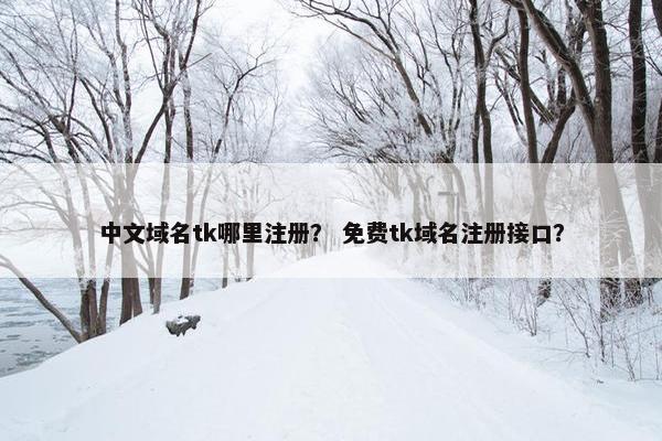 中文域名tk哪里注册？ 免费tk域名注册接口？