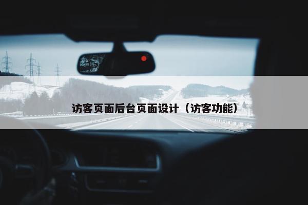 访客页面后台页面设计（访客功能）