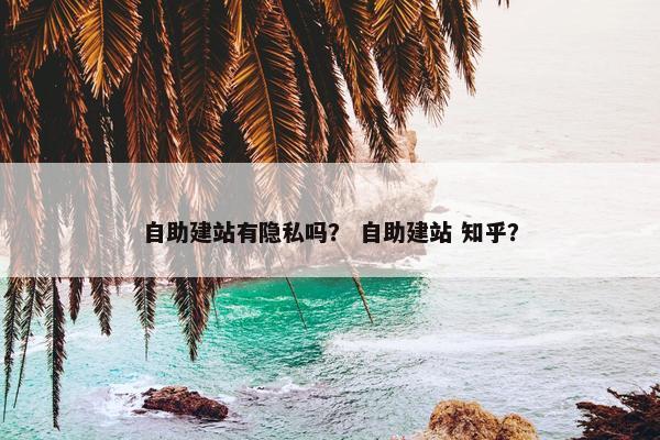 自助建站有隐私吗？ 自助建站 知乎？
