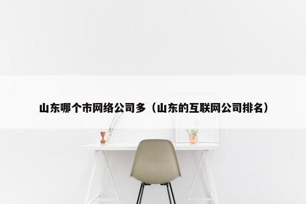 山东哪个市网络公司多（山东的互联网公司排名）