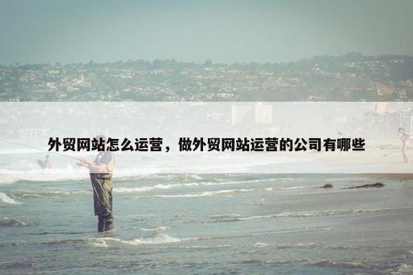 外贸网站怎么运营，做外贸网站运营的公司有哪些