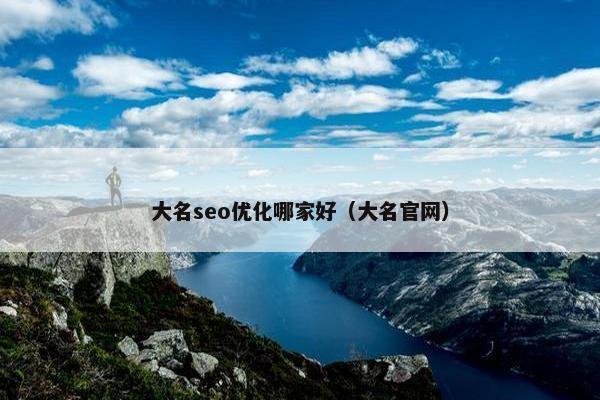 大名seo优化哪家好（大名官网）