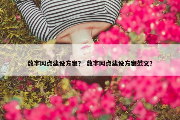 数字网点建设方案？ 数字网点建设方案范文？