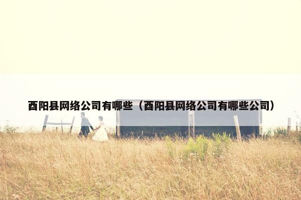 酉阳县网络公司有哪些（酉阳县网络公司有哪些公司）