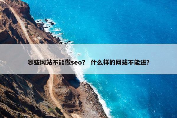 哪些网站不能做seo？ 什么样的网站不能进？