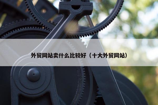 外贸网站卖什么比较好（十大外贸网站）