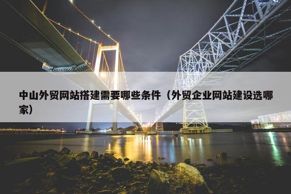 中山外贸网站搭建需要哪些条件（外贸企业网站建设选哪家）