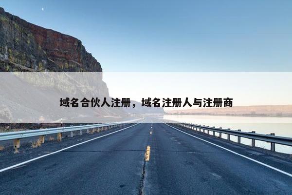 域名合伙人注册，域名注册人与注册商