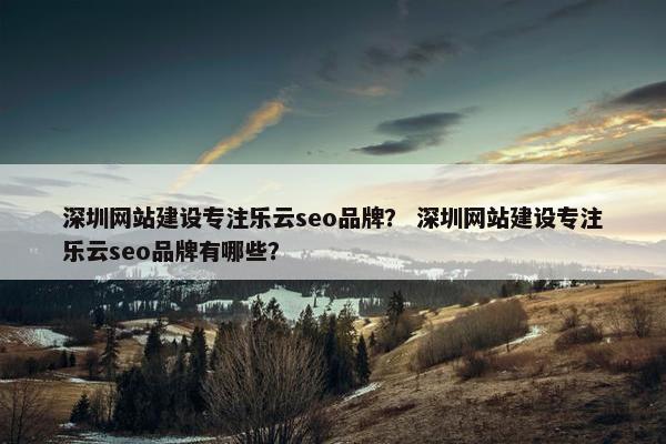 深圳网站建设专注乐云seo品牌？ 深圳网站建设专注乐云seo品牌有哪些？
