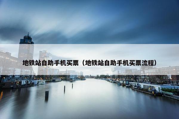 地铁站自助手机买票（地铁站自助手机买票流程）