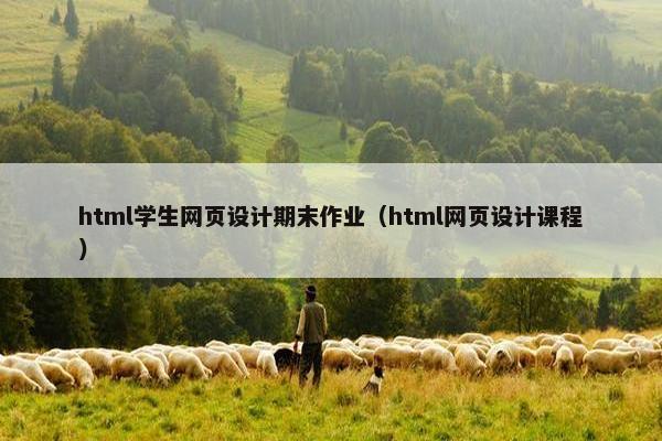html学生网页设计期末作业（html网页设计课程）