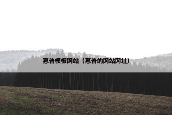 惠普模板网站（惠普的网站网址）