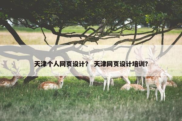 天津个人网页设计？ 天津网页设计培训？