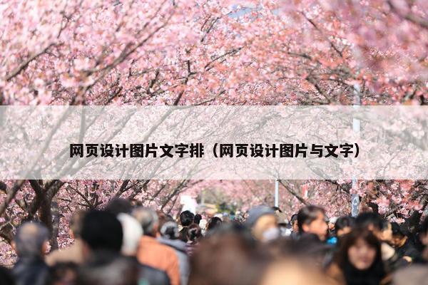 网页设计图片文字排（网页设计图片与文字）