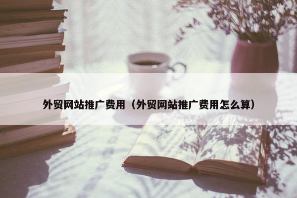 外贸网站推广费用（外贸网站推广费用怎么算）