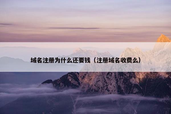 域名注册为什么还要钱（注册域名收费么）
