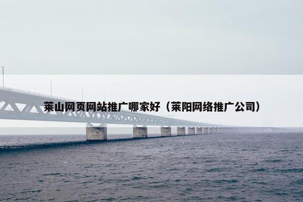 莱山网页网站推广哪家好（莱阳网络推广公司）