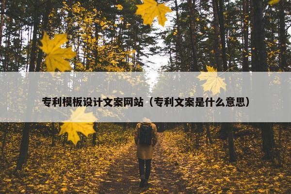 专利模板设计文案网站（专利文案是什么意思）