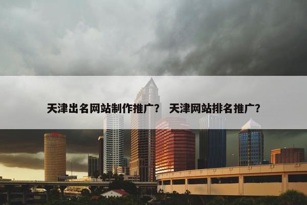 天津出名网站制作推广？ 天津网站排名推广？