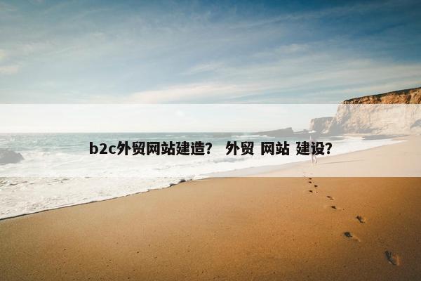 b2c外贸网站建造？ 外贸 网站 建设？
