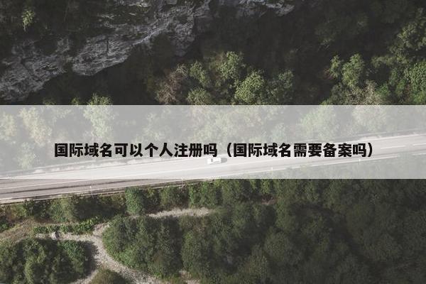 国际域名可以个人注册吗（国际域名需要备案吗）