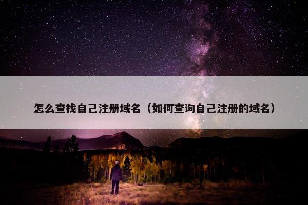 怎么查找自己注册域名（如何查询自己注册的域名）
