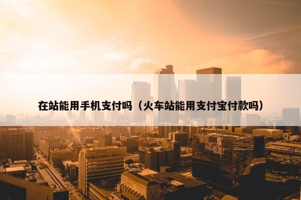 在站能用手机支付吗（火车站能用支付宝付款吗）