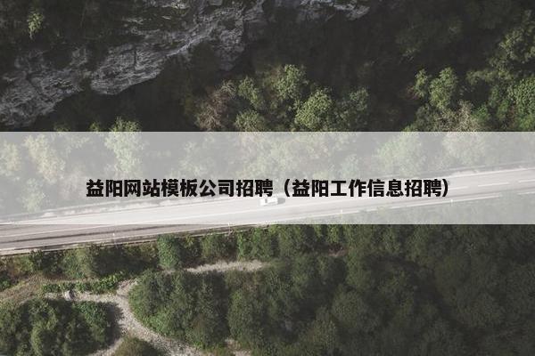 益阳网站模板公司招聘（益阳工作信息招聘）