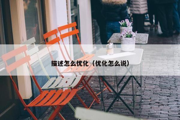 描述怎么优化（优化怎么说）