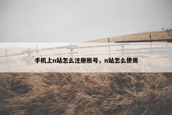 手机上n站怎么注册账号，n站怎么使用