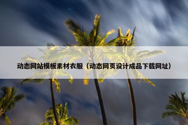 动态网站模板素材衣服（动态网页设计成品下载网址）