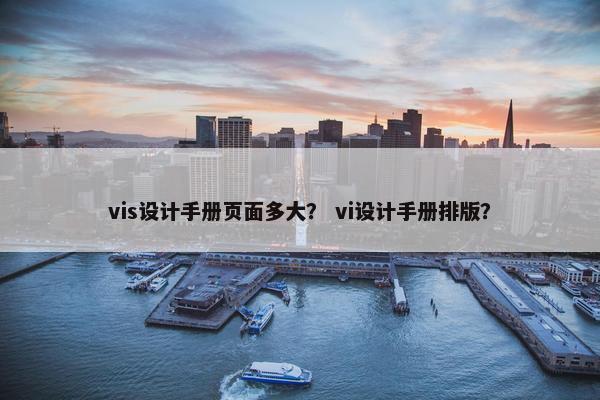 vis设计手册页面多大？ vi设计手册排版？