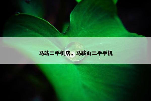 马站二手机店，马鞍山二手手机
