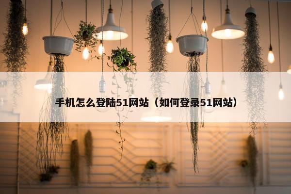 手机怎么登陆51网站（如何登录51网站）