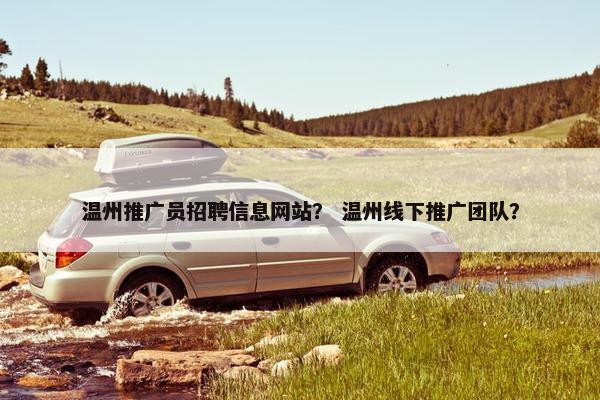 温州推广员招聘信息网站？ 温州线下推广团队？