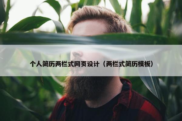 个人简历两栏式网页设计（两栏式简历模板）