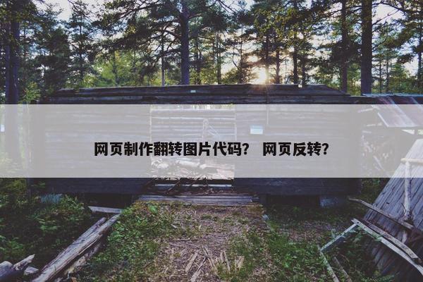 网页制作翻转图片代码？ 网页反转？