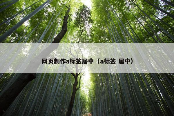 网页制作a标签居中（a标签 居中）