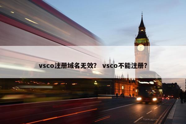 vsco注册域名无效？ vsco不能注册？