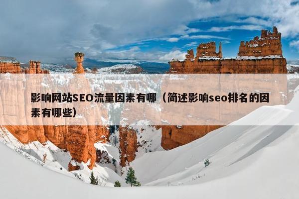 影响网站SEO流量因素有哪（简述影响seo排名的因素有哪些）