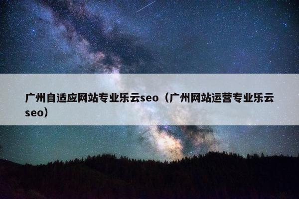 广州自适应网站专业乐云seo（广州网站运营专业乐云seo）