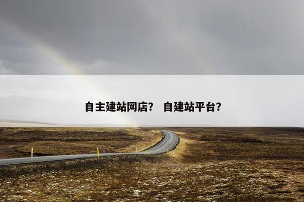 自主建站网店？ 自建站平台？