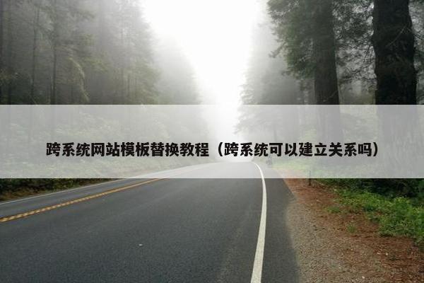 跨系统网站模板替换教程（跨系统可以建立关系吗）