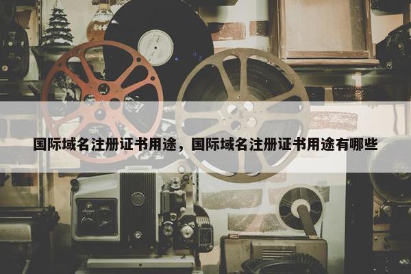 国际域名注册证书用途，国际域名注册证书用途有哪些