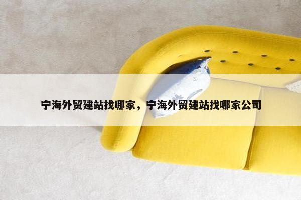 宁海外贸建站找哪家，宁海外贸建站找哪家公司